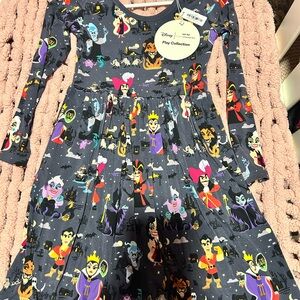 Little Sleepies Disney Villains Dress - Dark Gray and Multicolor